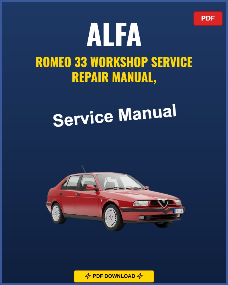 Alfa Romeo 33 Service Repair Workshop Manual