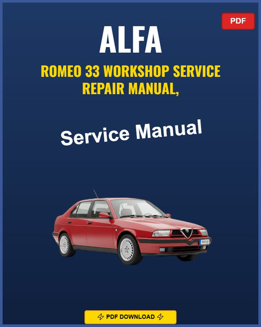 Alfa Romeo 33 Service Repair Workshop Manual