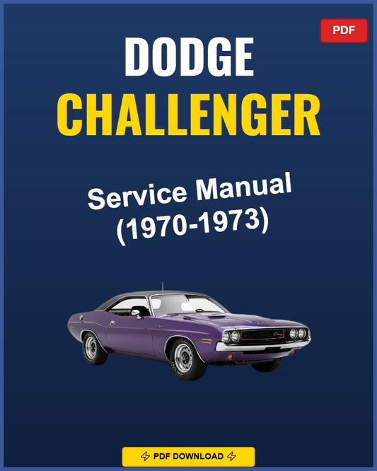 Dodge Challenger 1970 Service Repair Workshop Manual | 1970