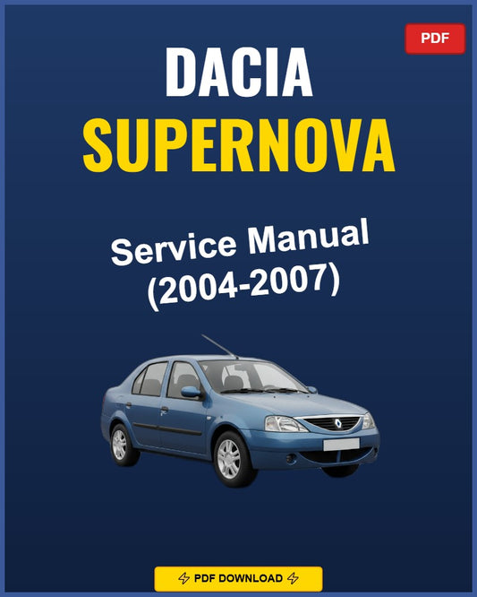 Dacia Supernova 2004 Service Repair Workshop Manual | 2004