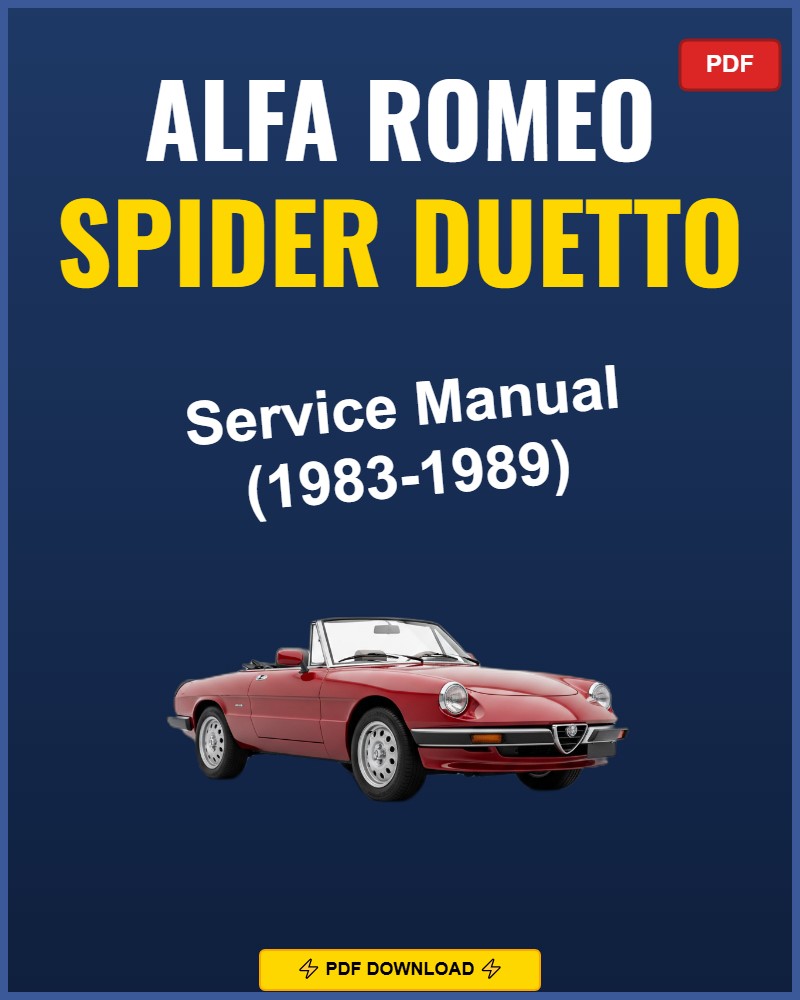 Alfa Romeo Spider Duetto 1983-1989 Service Repair Workshop Manual | 1983 1984 1985 1