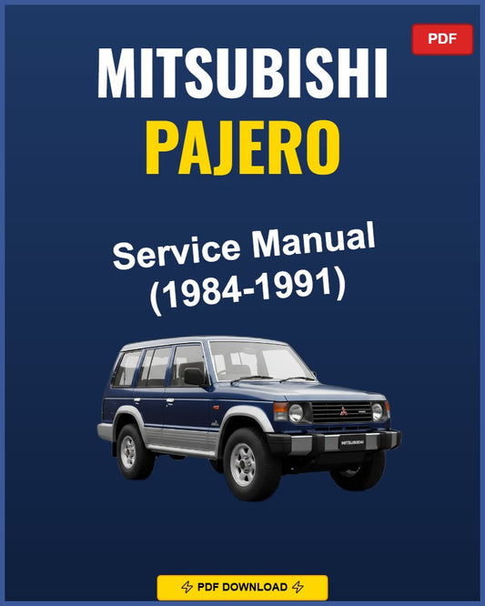 Mitsubishi Pajero 1984-1991 Service Repair Workshop Manual | 1984 1985 1986 1987