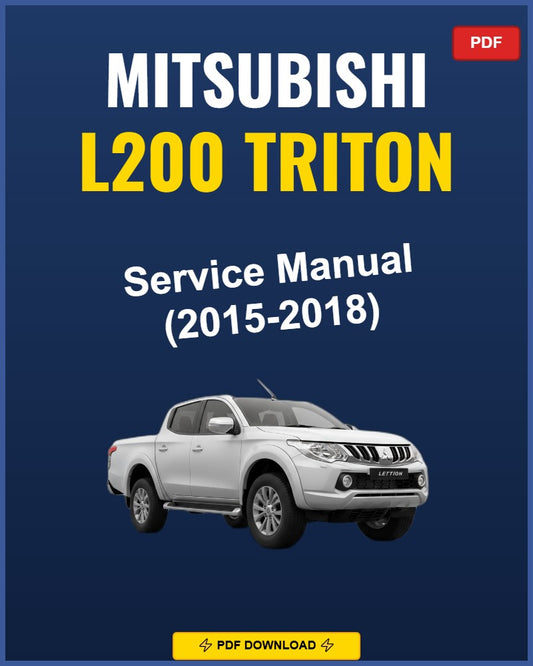 Mitsubishi L200 Triton 2015-2018 Service Repair Workshop Manual | 2015 2016 2017