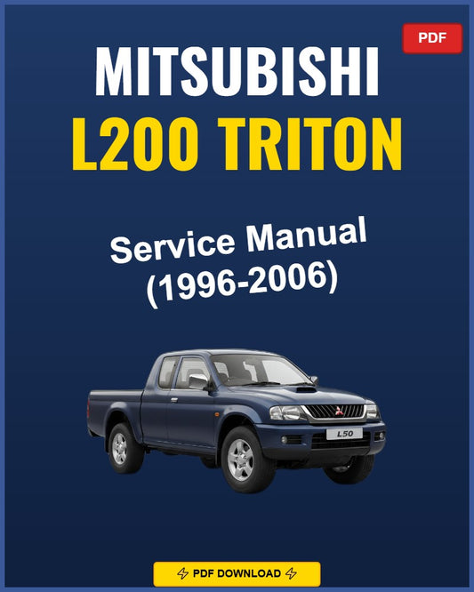 Mitsubishi L200 Triton 1996-2006 Service Repair Workshop Manual | 1996 1997 1998 199