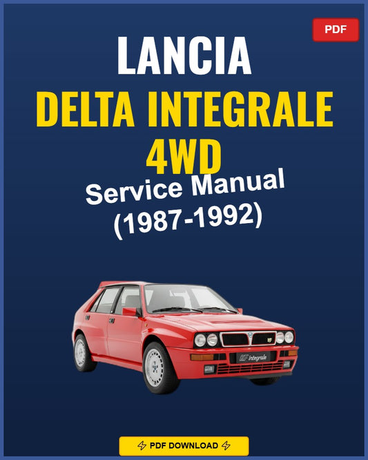 Lancia Delta Integrale 4Wd 1987-1992 Service Repair Workshop Manual | 1987 1988 1989