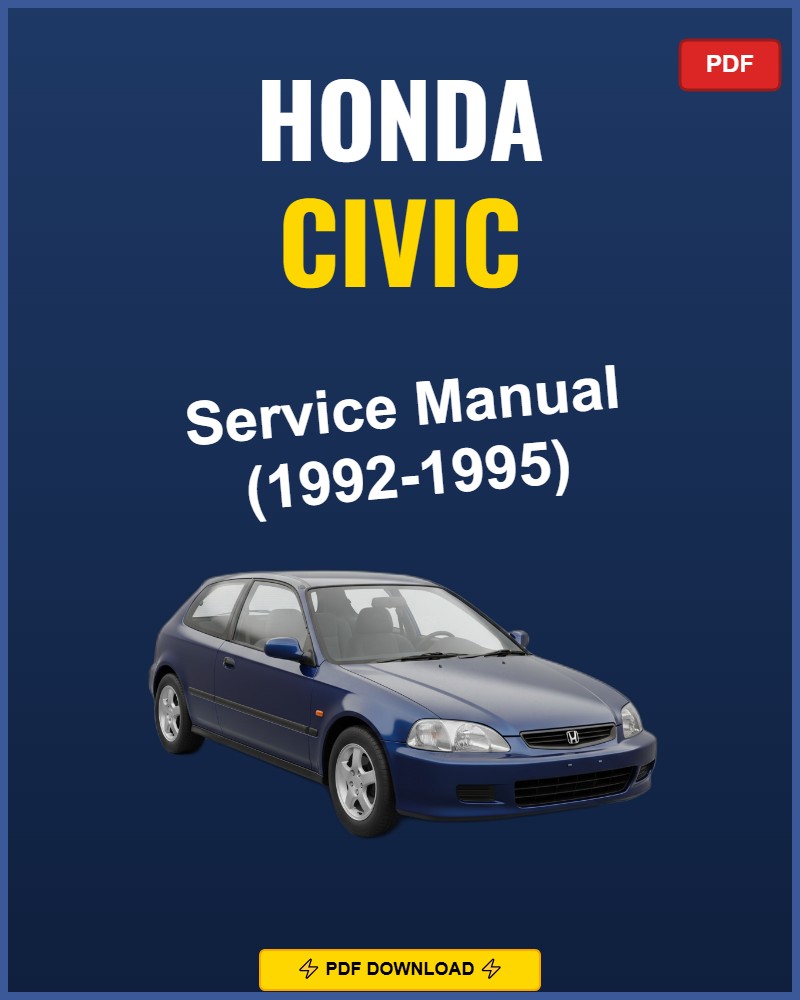 Honda Civic 1992-1995 Service Repair Workshop Manual | 1992 1993 1994 1995