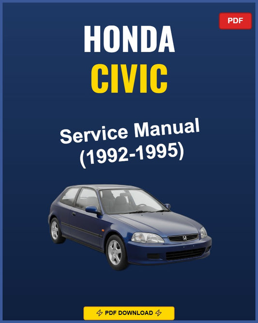 Honda Civic 1992-1995 Service Repair Workshop Manual | 1992 1993 1994 1995