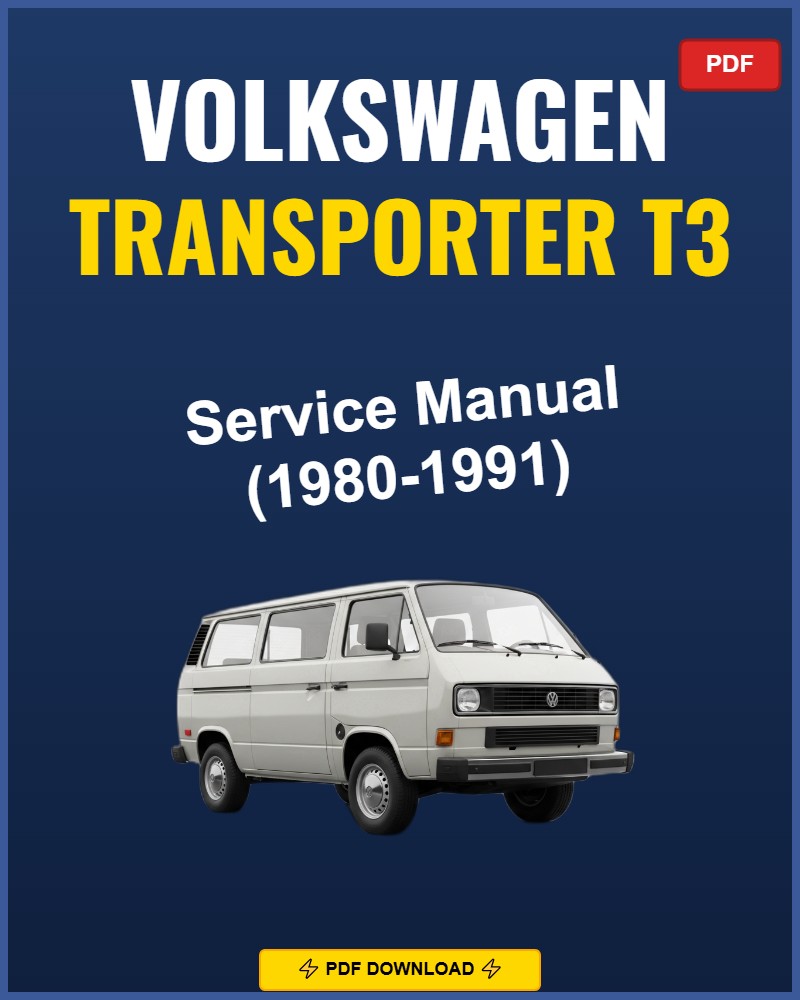 Volkswagen Transporter T3 1980-1991 Service Repair Workshop Manual | 1980 1981 1982