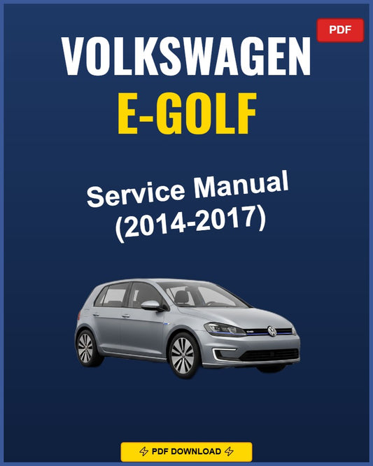 Volkswagen E-Golf 2014 Service Repair Workshop Manual | 2014