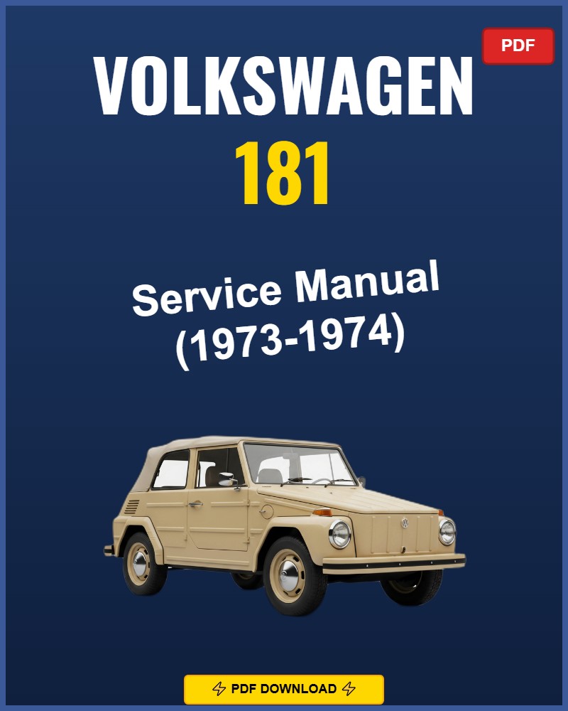 Volkswagen 181 1973-1974 Service Repair Workshop Manual | 1973 1974