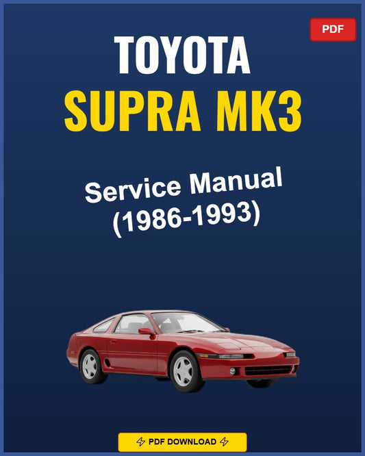 Toyota Supra Mk3 1986-1993 Service Repair Workshop Manual | 1986 1987 1988 1989 1990