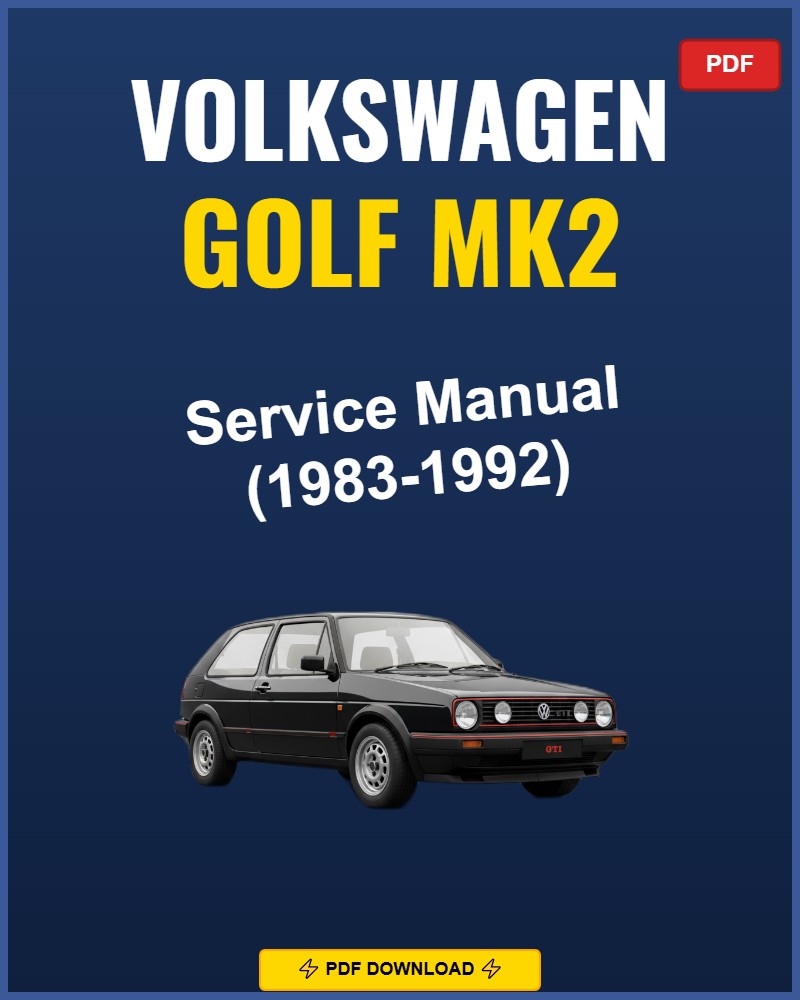 Volkswagen Golf Mk2 1983-1992 Service Repair Workshop Manual | 1983 1984 1985 1986