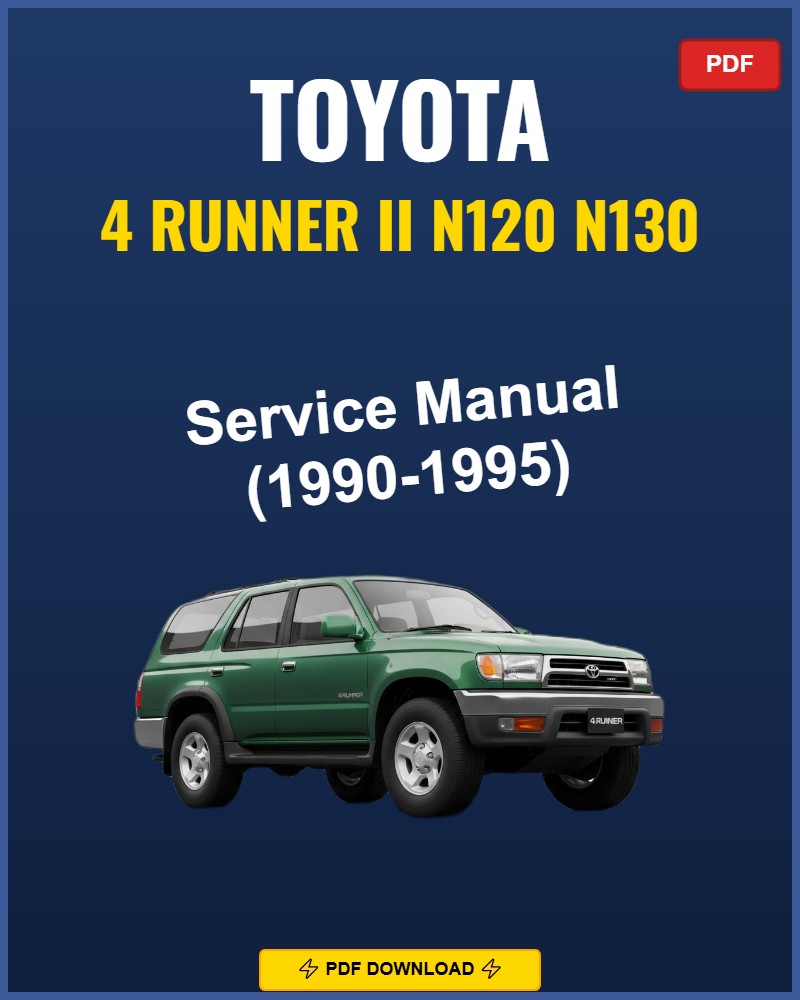 Toyota 4 Runner II N120 N130 1990-1995 Service Repair Workshop Manual | 1990 1991 19