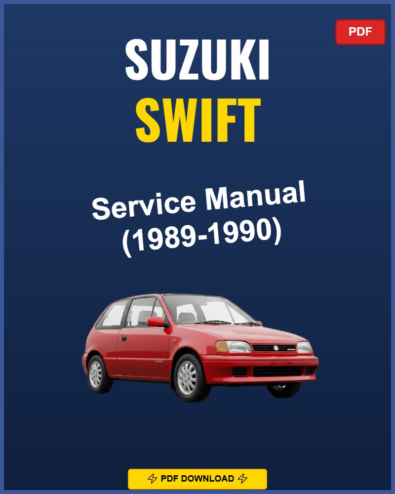 Suzuki Swift 1989-1990 Service Repair Workshop Manual | 1989 1990