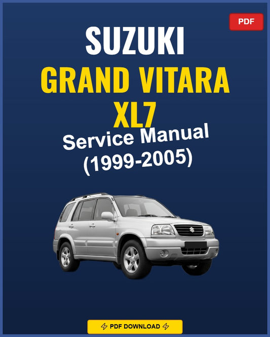 Suzuki Grand Vitara Xl7 1999-2005 Service Repair Workshop Manual | 1999 2000 2001
