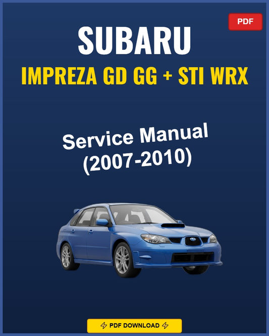 Subaru Impreza Gd Gg Sti Wrx 2007 Service Repair Workshop Manual | 2007
