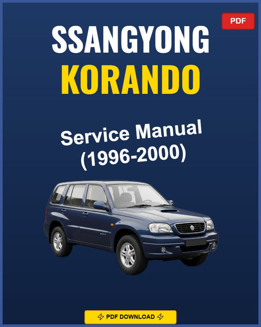 Ssangyong Korando 1996-2000 Service Repair Workshop Manual | 1996 1997 1998 1999