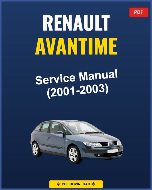 Renault Avantime 2001-2003 Service Repair Workshop Manual | 2001 2002 2003
