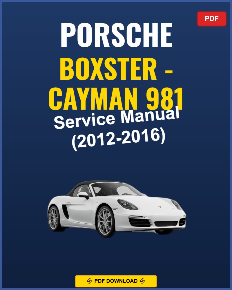 Porsche Boxster Cayman 2012-2016 Service Repair Workshop Manual | 2012 2013