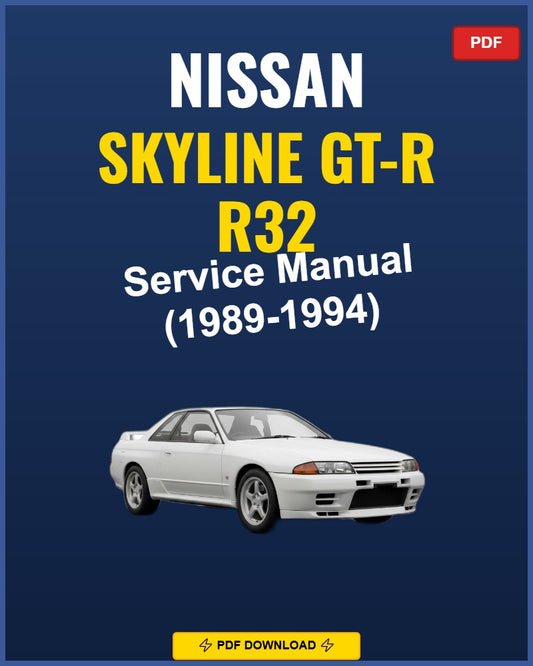 Nissan Skyline Gt-R R32 1989-1994 Service Repair Workshop Manual | 1989 1990 1991