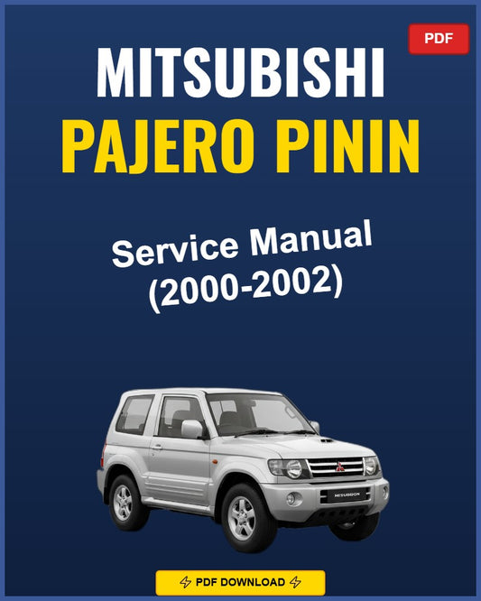 Mitsubishi Pajero Pinin 2000-2002 Service Repair Workshop Manual | 2000 2001 2002