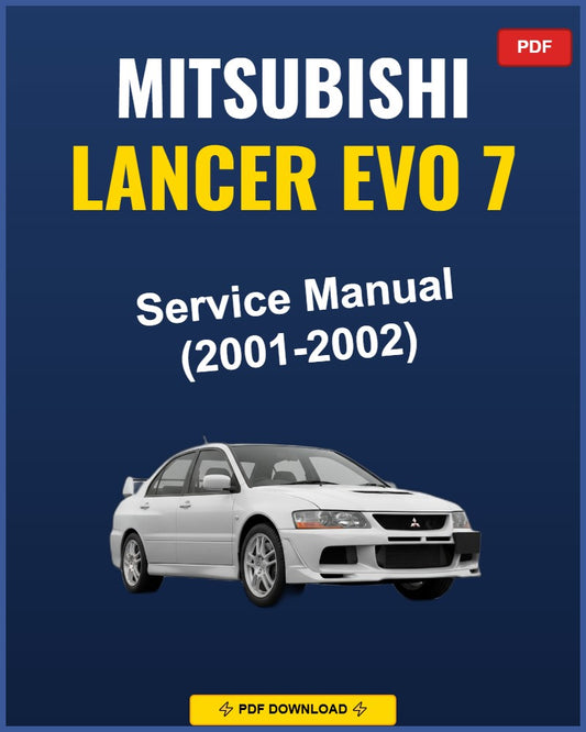 Mitsubishi Lancer Evo 7 2001-2002 Service Repair Workshop Manual | 2001 2002