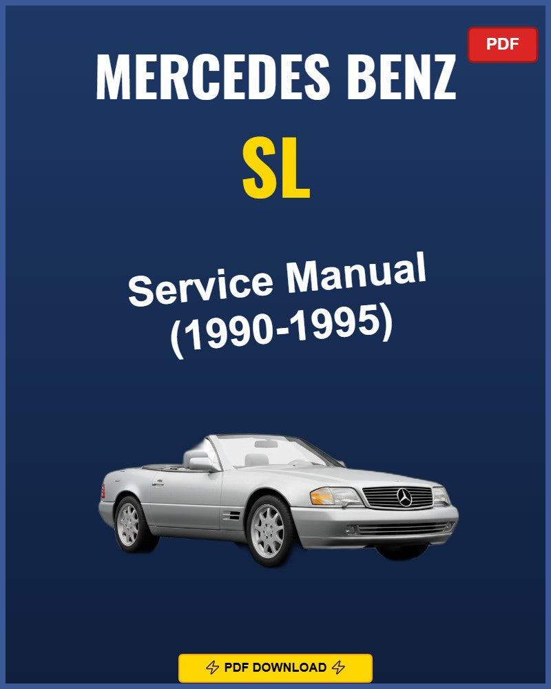 Mercedes Benz Sl 1990-1995 Service Repair Workshop Manual | 1990 1991 1992 1993 1994