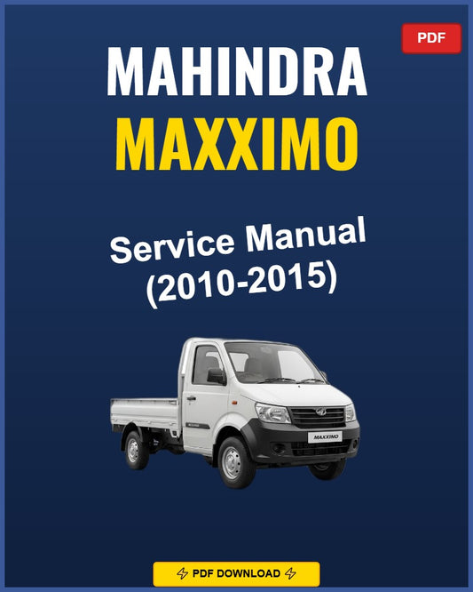 Mahindra Maxximo 2010-2015 Service Repair Workshop Manual | 2010 2011 2012 2013