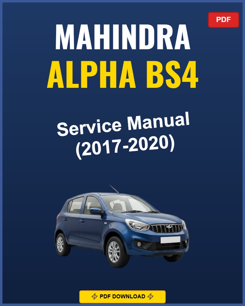 Mahindra Alpha Bs4 2017 Service Repair Workshop Manual | 2017