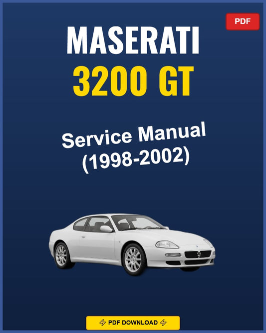 Maserati 3200 GT 1998-2002 Service Repair Workshop Manual | 1998 1999 2000 2001
