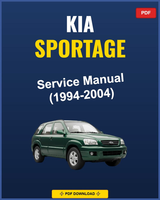 Kia Sportage 1994-2004 Service Repair Workshop Manual | 1994 1995 1996 1997 1998 199