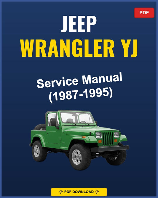 Jeep Wrangler Yj 1987-1995 Service Repair Workshop Manual | 1987 1988 1989 1990 1991