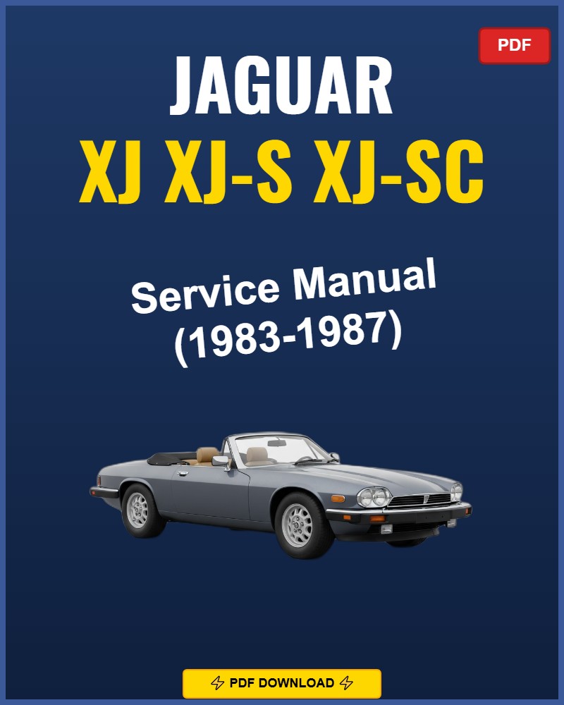 Jaguar XJ XJS XJSC 1983-1987 Service Repair Workshop Manual | 1983 1984 1985 1986