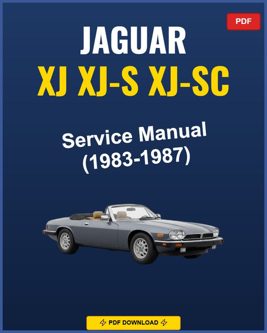 Jaguar XJ XJS XJSC 1983-1987 Service Repair Workshop Manual | 1983 1984 1985 1986