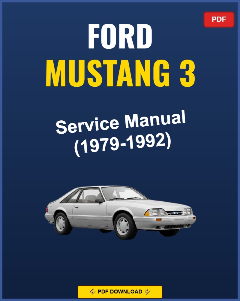Ford Mustang 1979-1992 Service Repair Workshop Manual | 1979 1980 1981 1982 1983